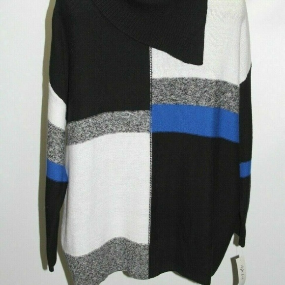 Style&CO 2X Sea Captain Colorblock Sweater AI10 - Picture 2 of 6